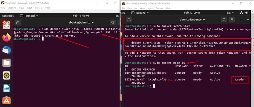 Communicate Multiple VM (os - Ubuntu) on Windows10 using Docker Swarm